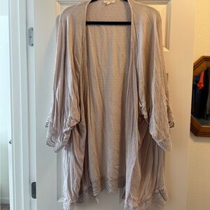 Maurices Light Gray Open-Front Cardigan